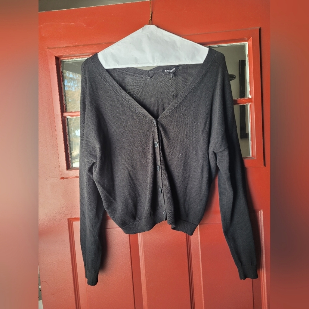 Black v-neck women's sweater